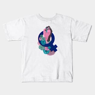 The feminist flourish, sisterhood Kids T-Shirt